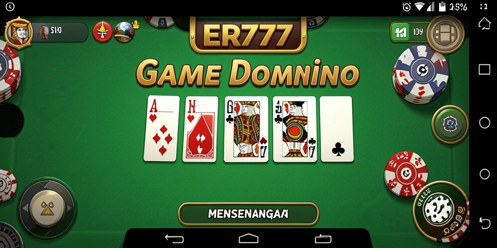 Screenshot gameplay seru ER777 yang menunjukkan aksi permainan Domino.