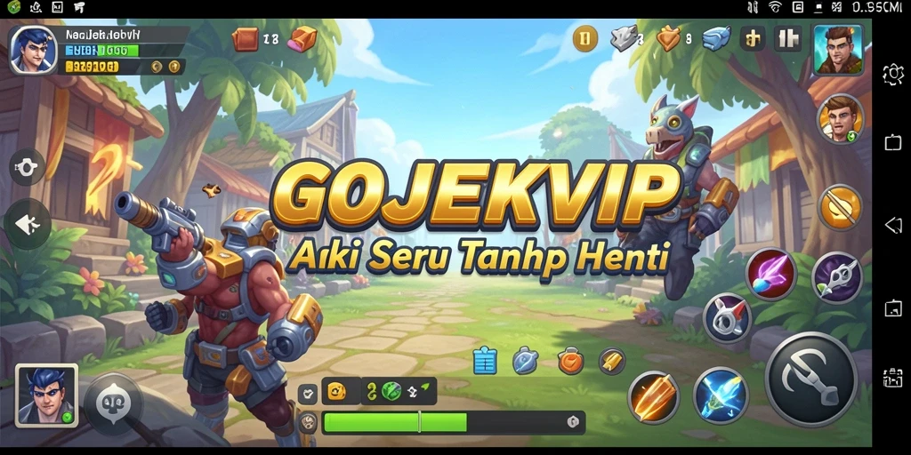 Tampilan aksi menegangkan dalam permainan GOJEKVIP.