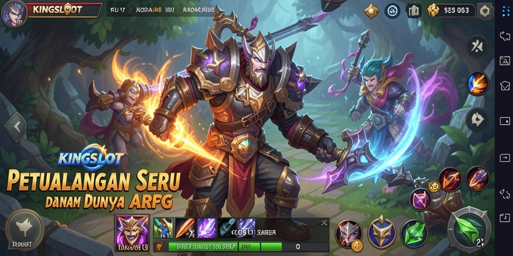 Tampilan gameplay menarik dari KINGSLOT dalam petualangan ARPG.