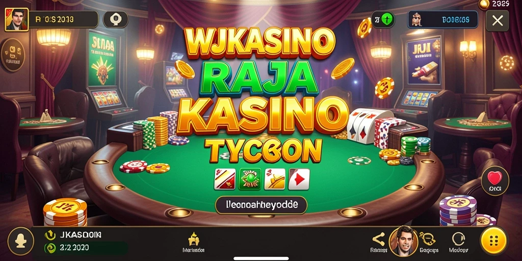 Screeshot gameplay WJKASINO yang menggambarkan suasana kasino yang meriah.